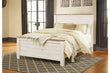 Willowton Whitewash Queen Panel Bed - SET | B267-54 | B267-57 | B267-98 - Bien Home Furniture & Electronics