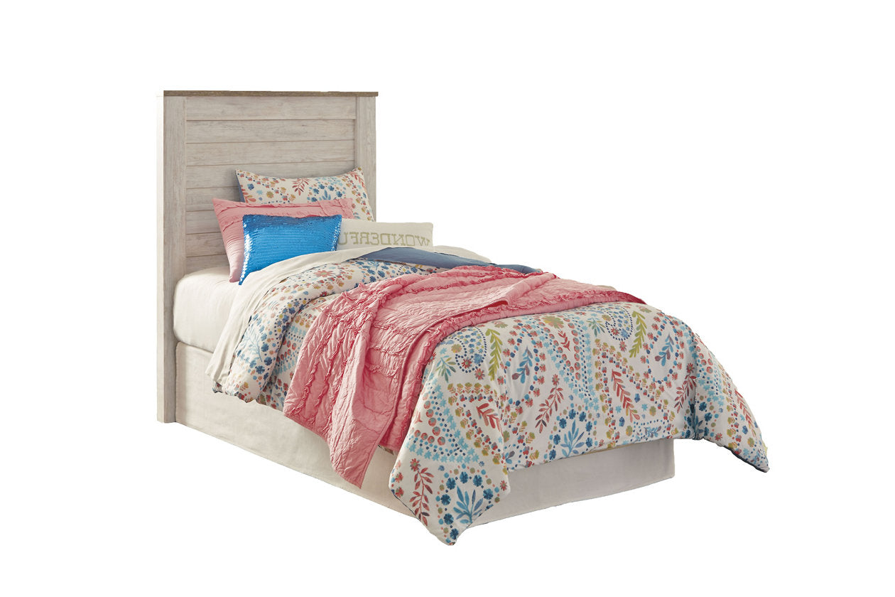 Willowton Whitewash Twin Panel Headboard - B267-53 - Bien Home Furniture & Electronics