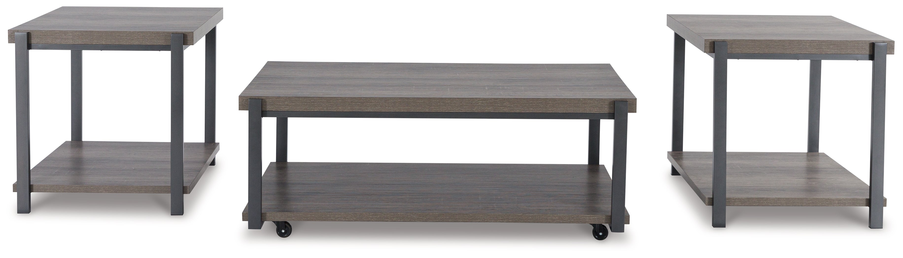 WILMADEN Gray/Black Table, Set of 3 - T393-13 - Bien Home Furniture & Electronics