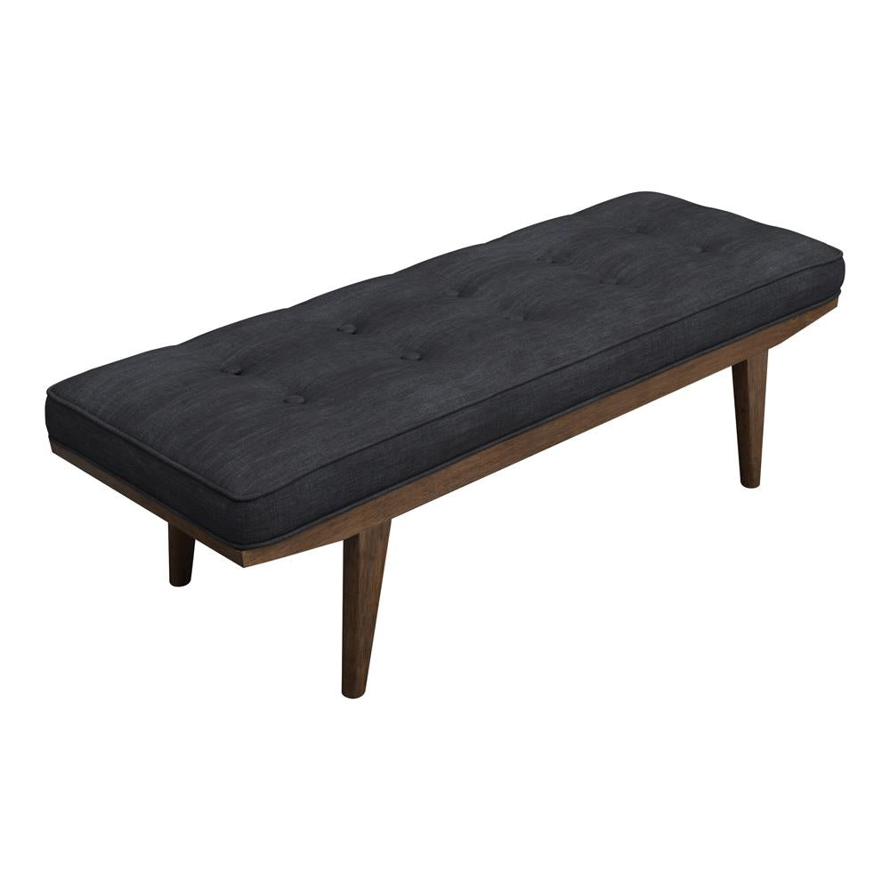 Wilson Taupe/Natural Upholstered Tufted Bench - 910213 - Bien Home Furniture & Electronics