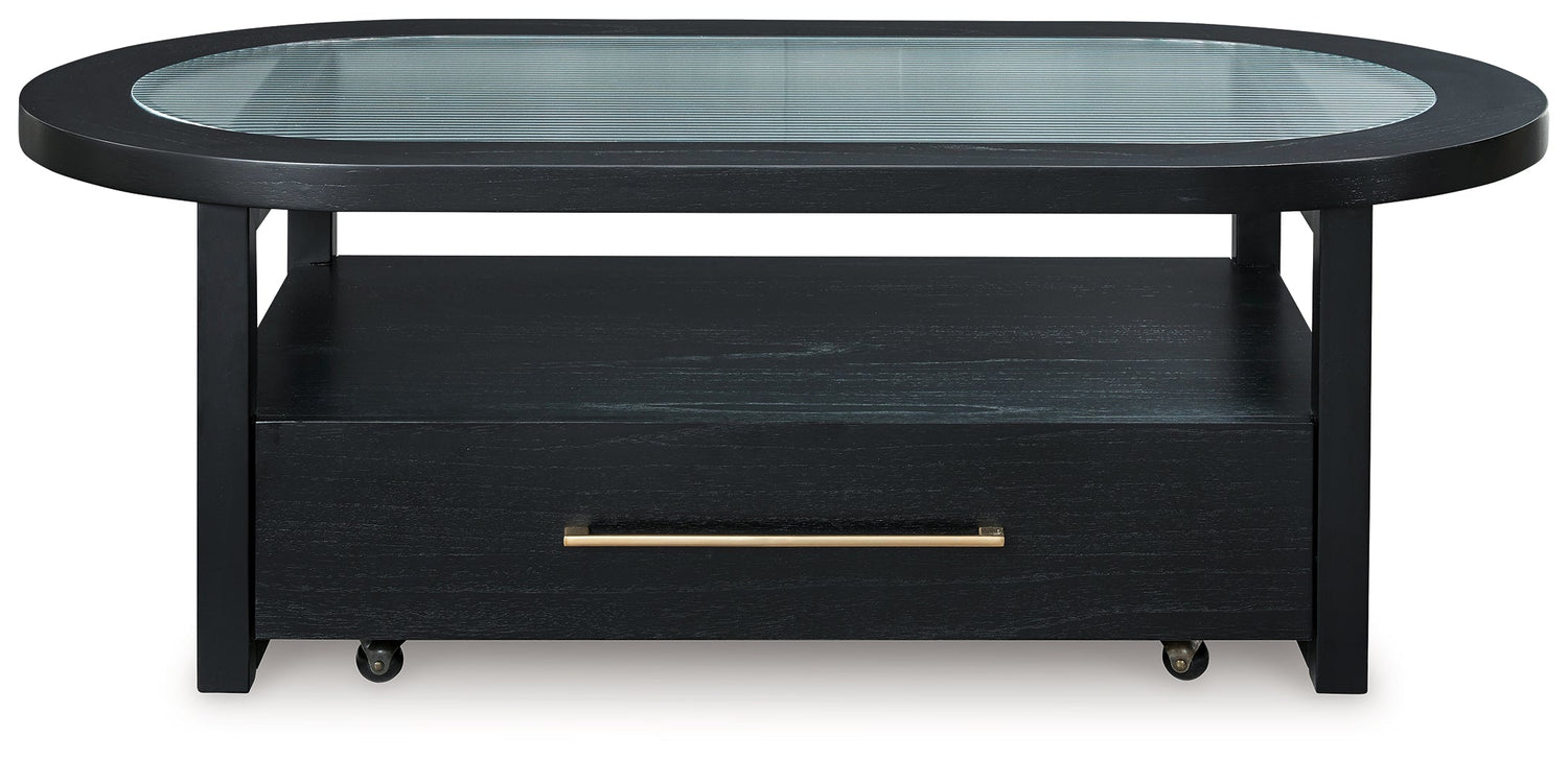 Winbardi Black Coffee Table - T786-0 - Bien Home Furniture & Electronics