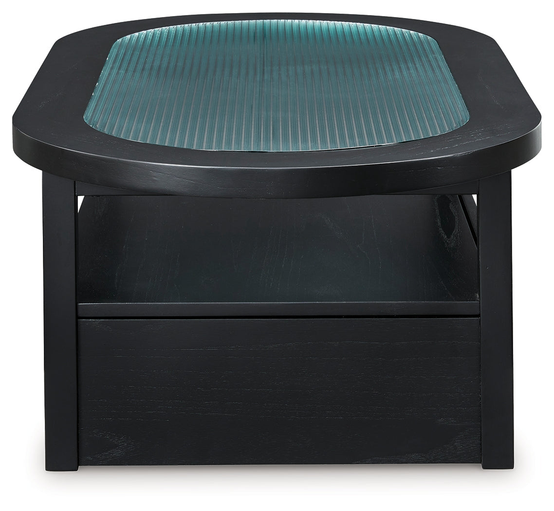 Winbardi Black Coffee Table - T786-0 - Bien Home Furniture & Electronics