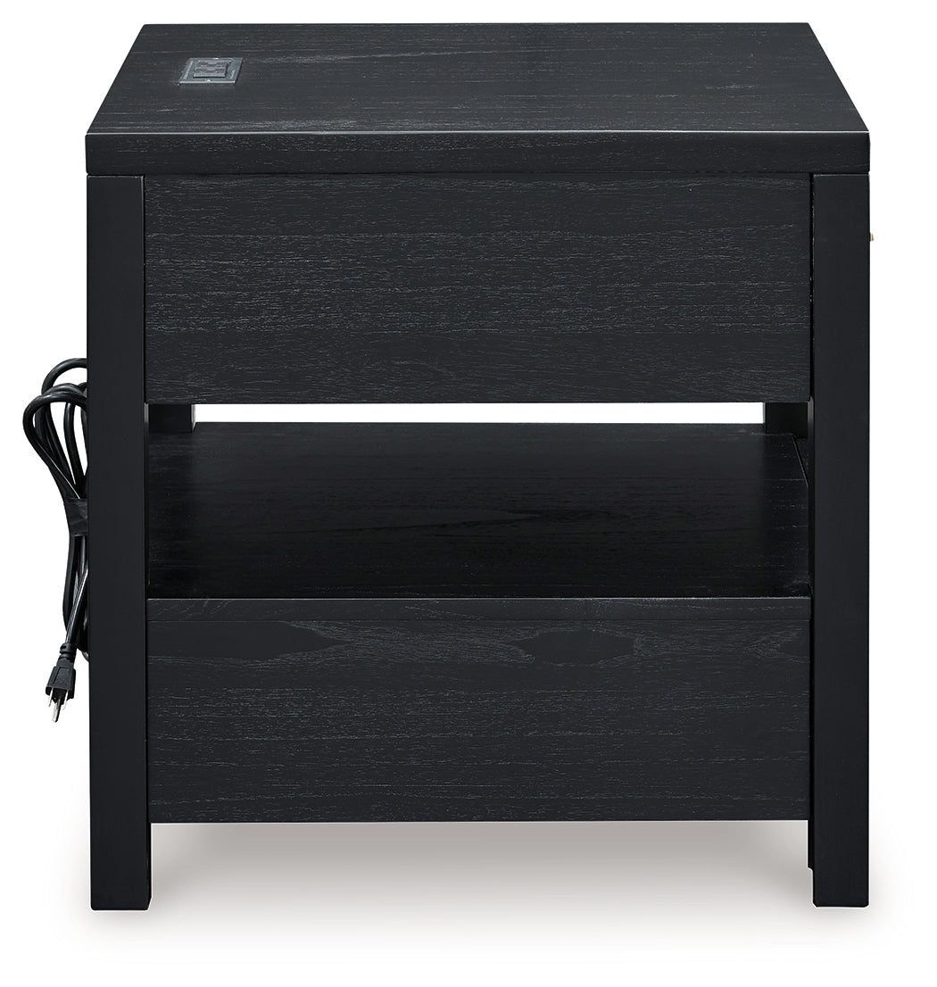 Winbardi Black End Table - T786-3 - Bien Home Furniture &amp; Electronics