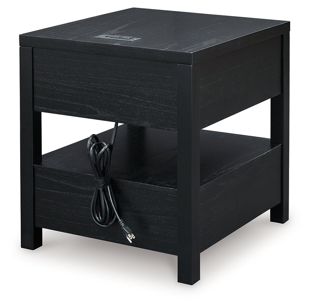 Winbardi Black End Table - T786-3 - Bien Home Furniture &amp; Electronics