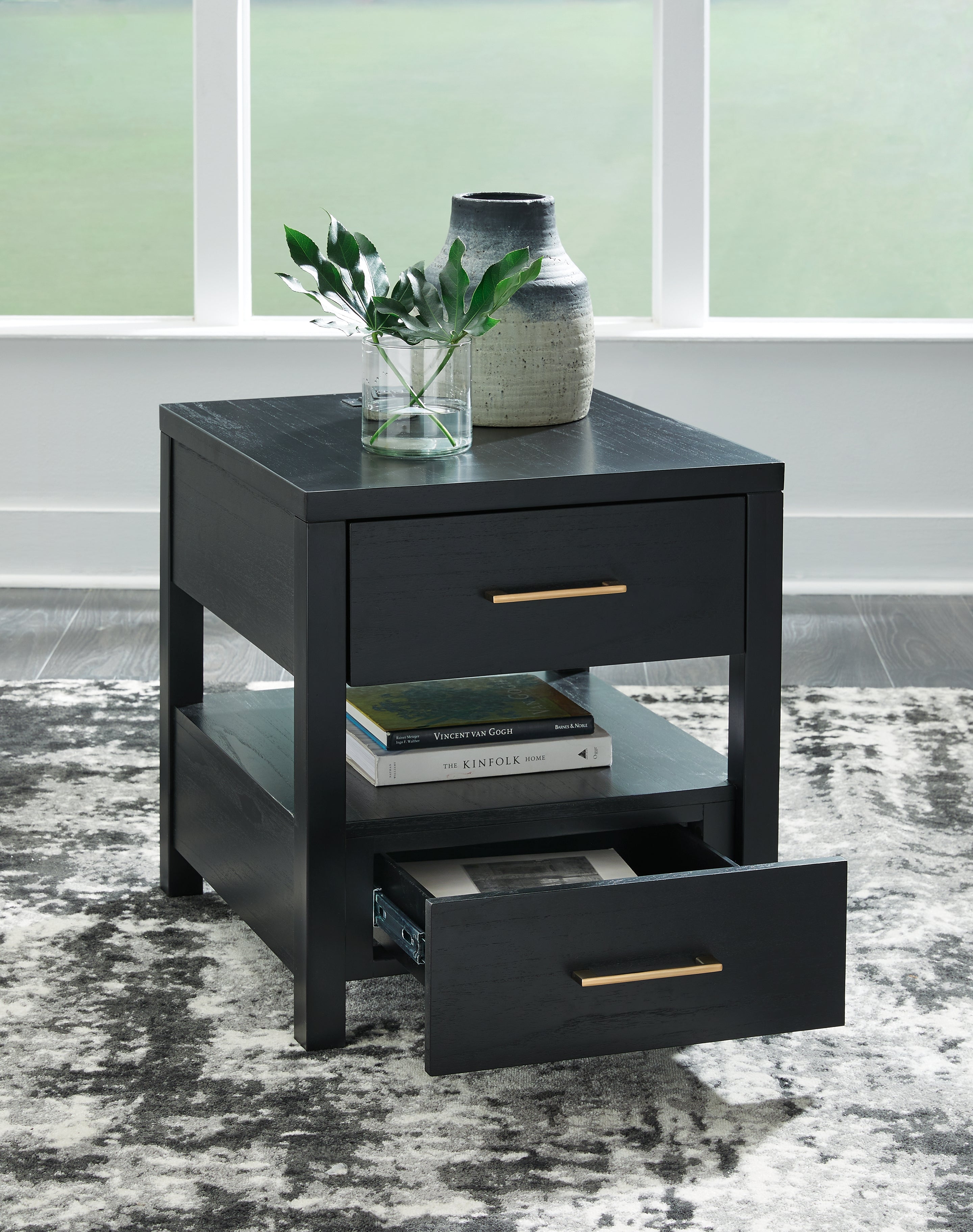 Winbardi Black End Table - T786-3 - Bien Home Furniture &amp; Electronics