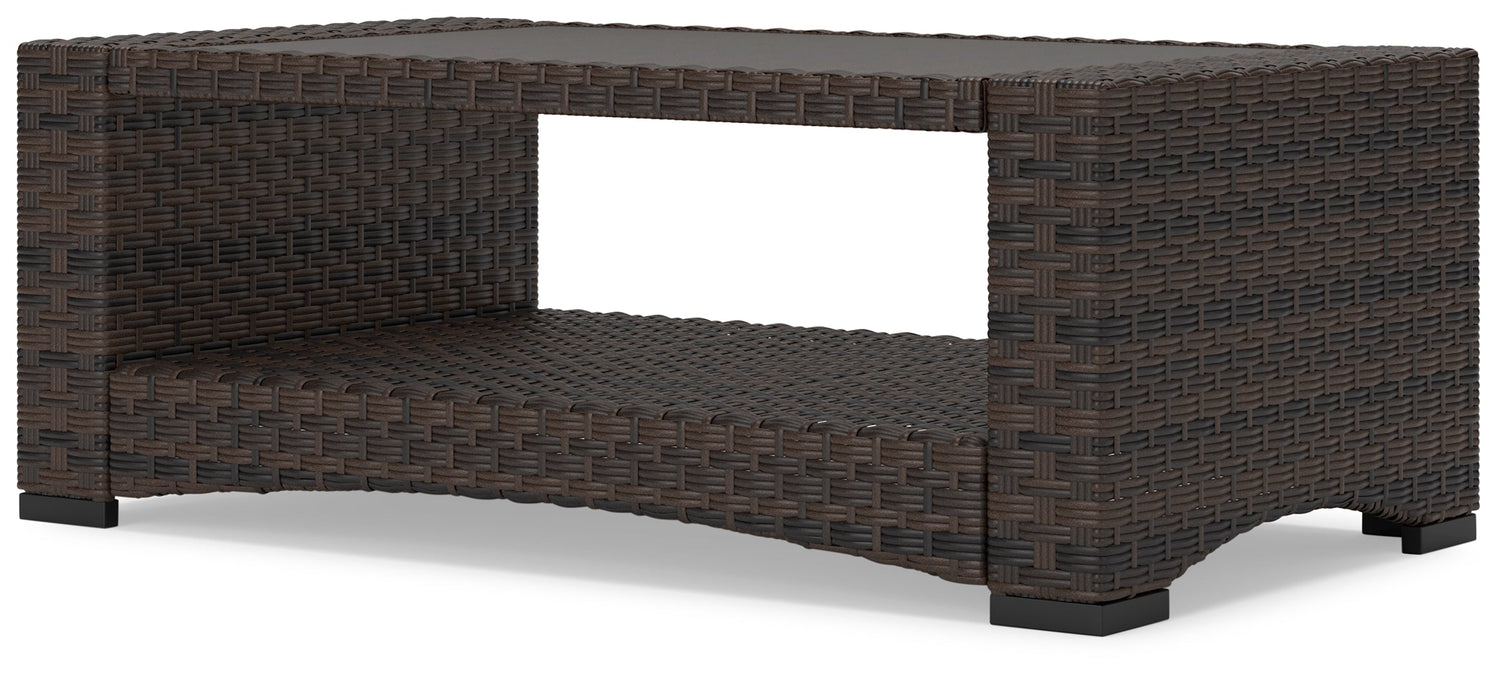 Windglow Brown Outdoor Coffee Table - P340-701 - Bien Home Furniture &amp; Electronics