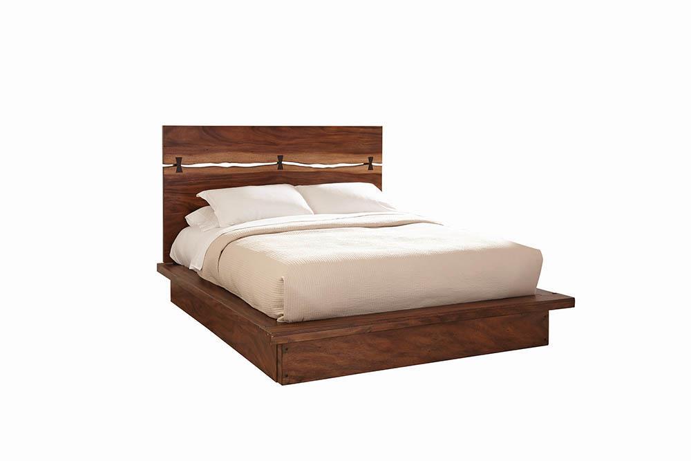 Winslow Eastern King Bed Smokey Walnut/Coffee Bean - 223250KE - Bien Home Furniture & Electronics