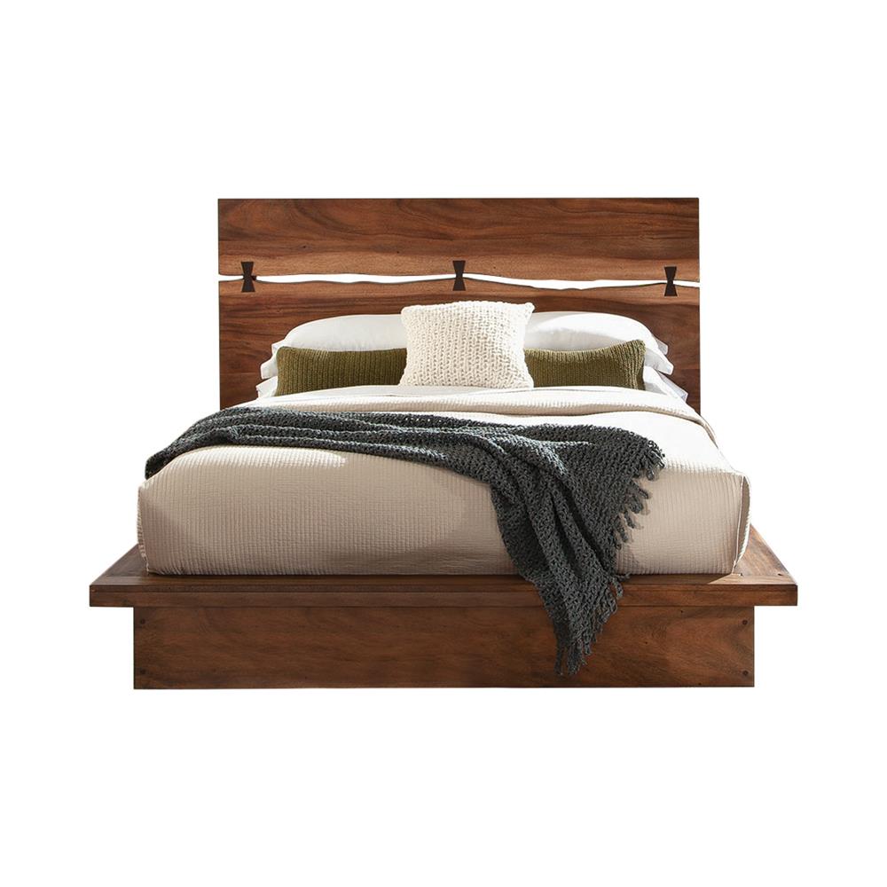 Winslow Eastern King Bed Smokey Walnut/Coffee Bean - 223250KE - Bien Home Furniture & Electronics