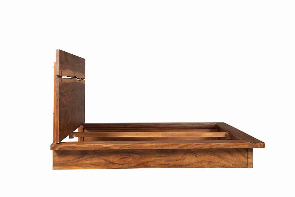 Winslow Eastern King Bed Smokey Walnut/Coffee Bean - 223250KE - Bien Home Furniture & Electronics
