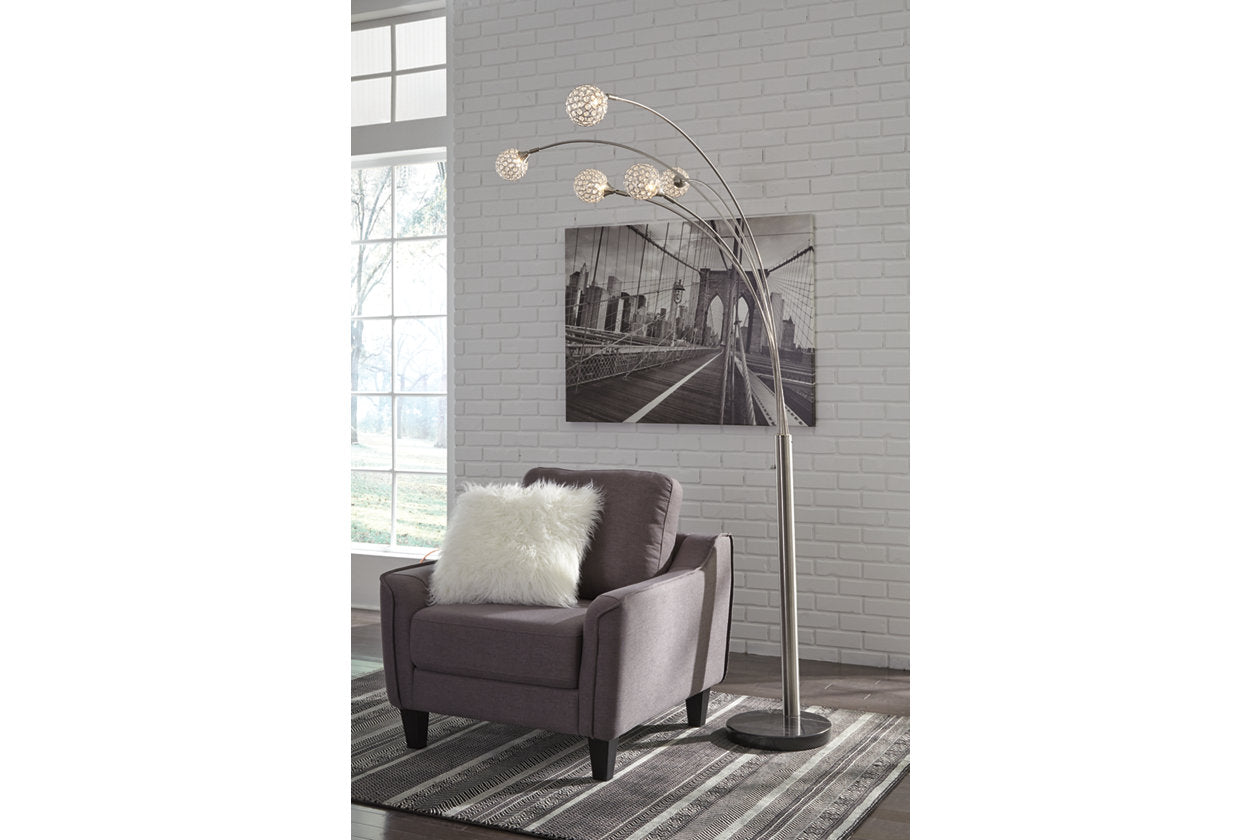 Winter Silver Finish Arc Lamp - L725089 - Bien Home Furniture & Electronics