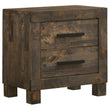 Woodmont 2-Drawer Nightstand Rustic Golden Brown - 222632 - Bien Home Furniture & Electronics
