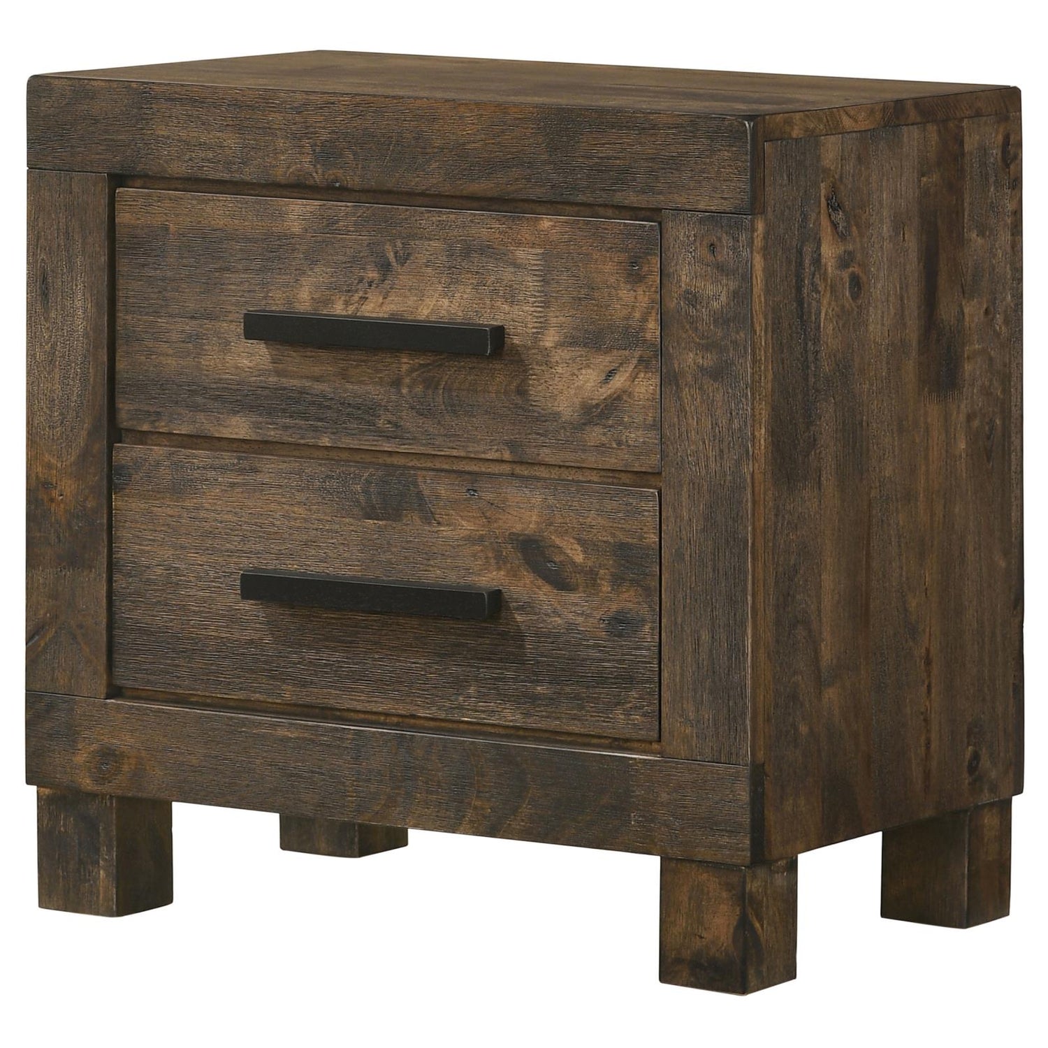 Woodmont 2-Drawer Nightstand Rustic Golden Brown - 222632 - Bien Home Furniture & Electronics