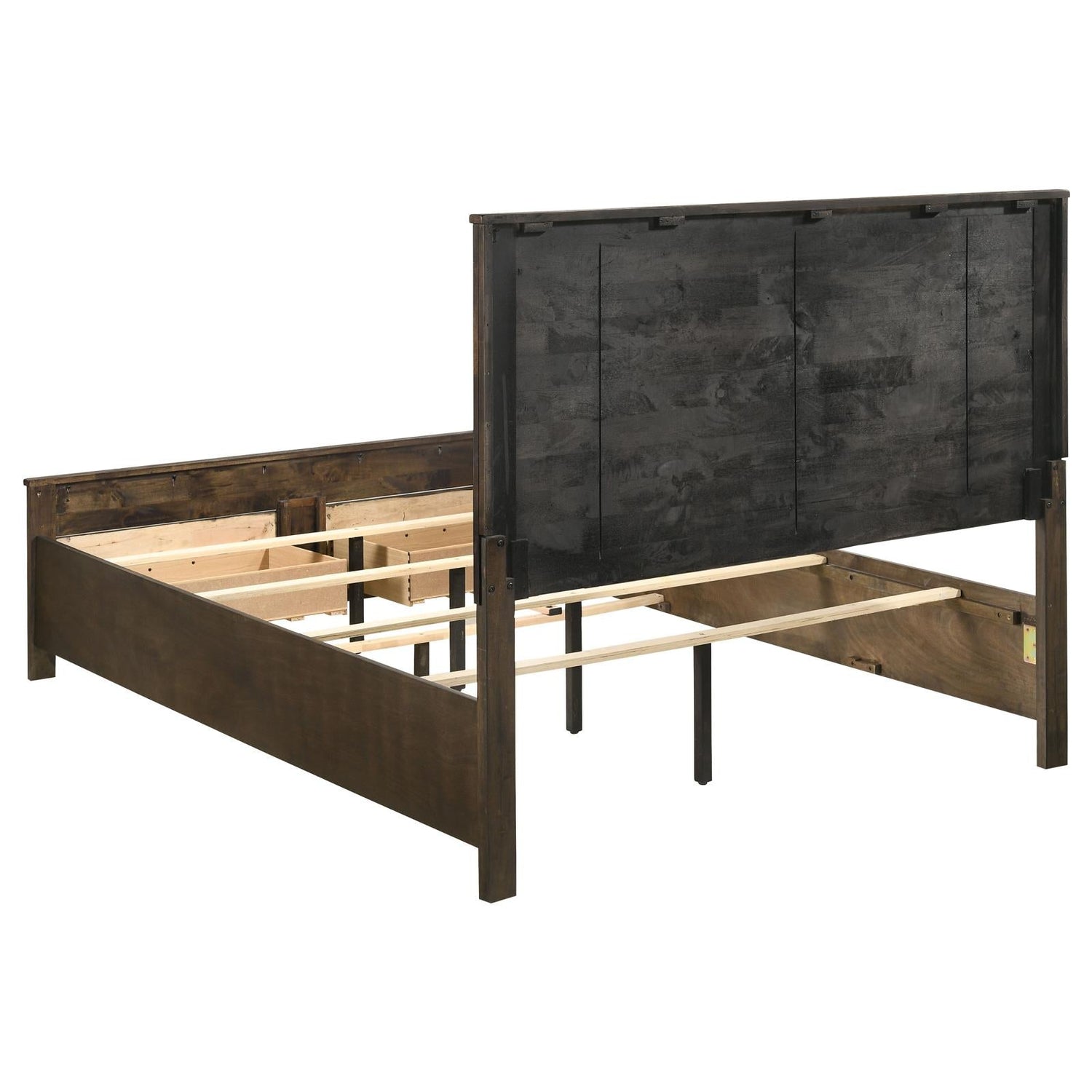 Woodmont Eastern King Storage Bed Rustic Golden Brown - 222631KE - Bien Home Furniture & Electronics