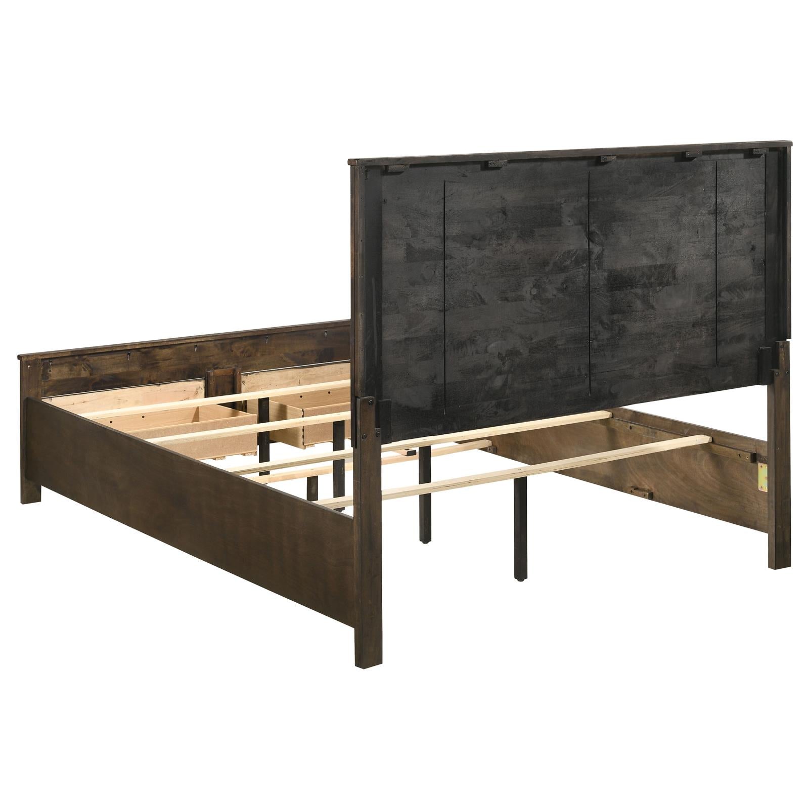 Woodmont Eastern King Storage Bed Rustic Golden Brown - 222631KE - Bien Home Furniture & Electronics
