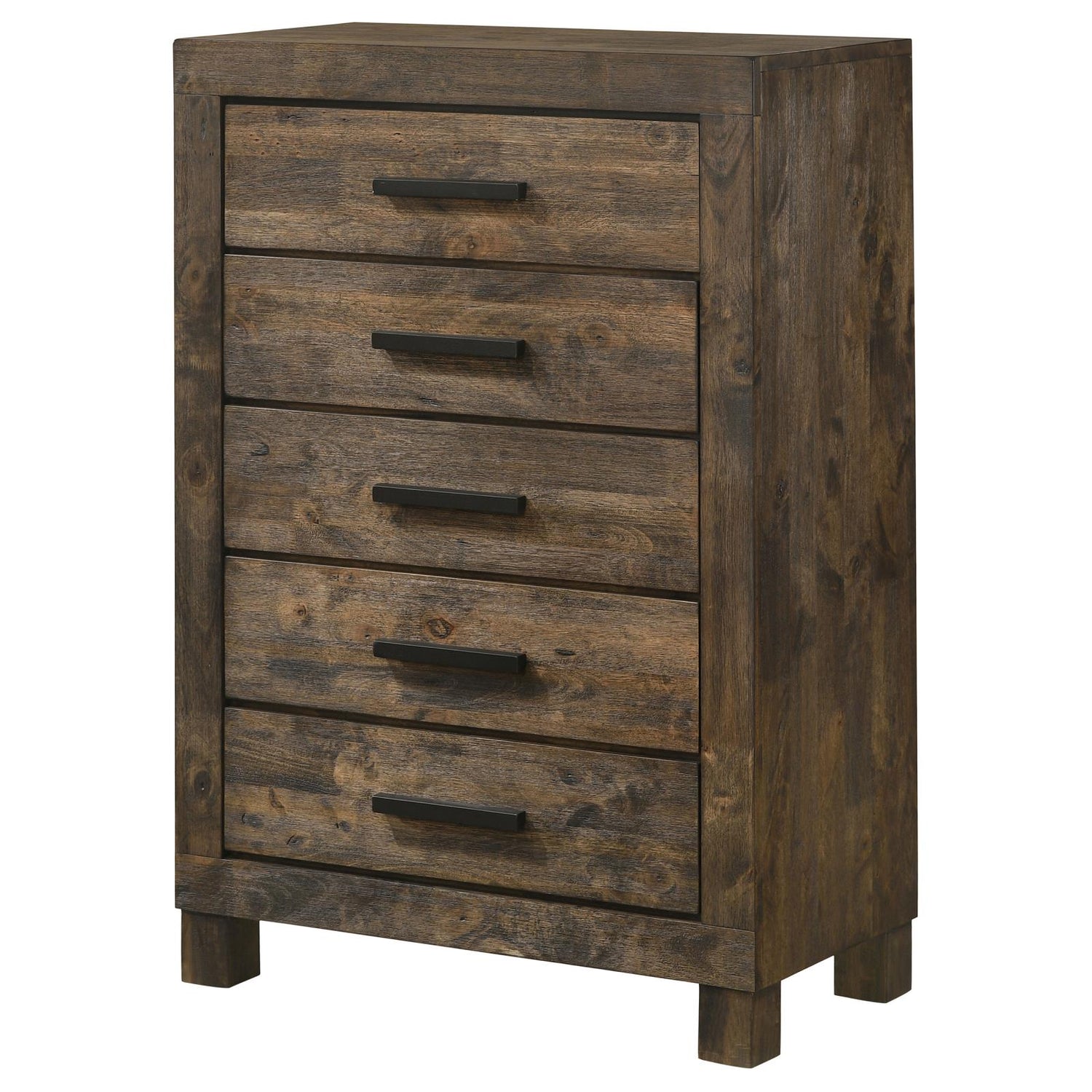 Woodmont Rustic Golden Brown 5-Drawer Chest - 222635 - Bien Home Furniture & Electronics