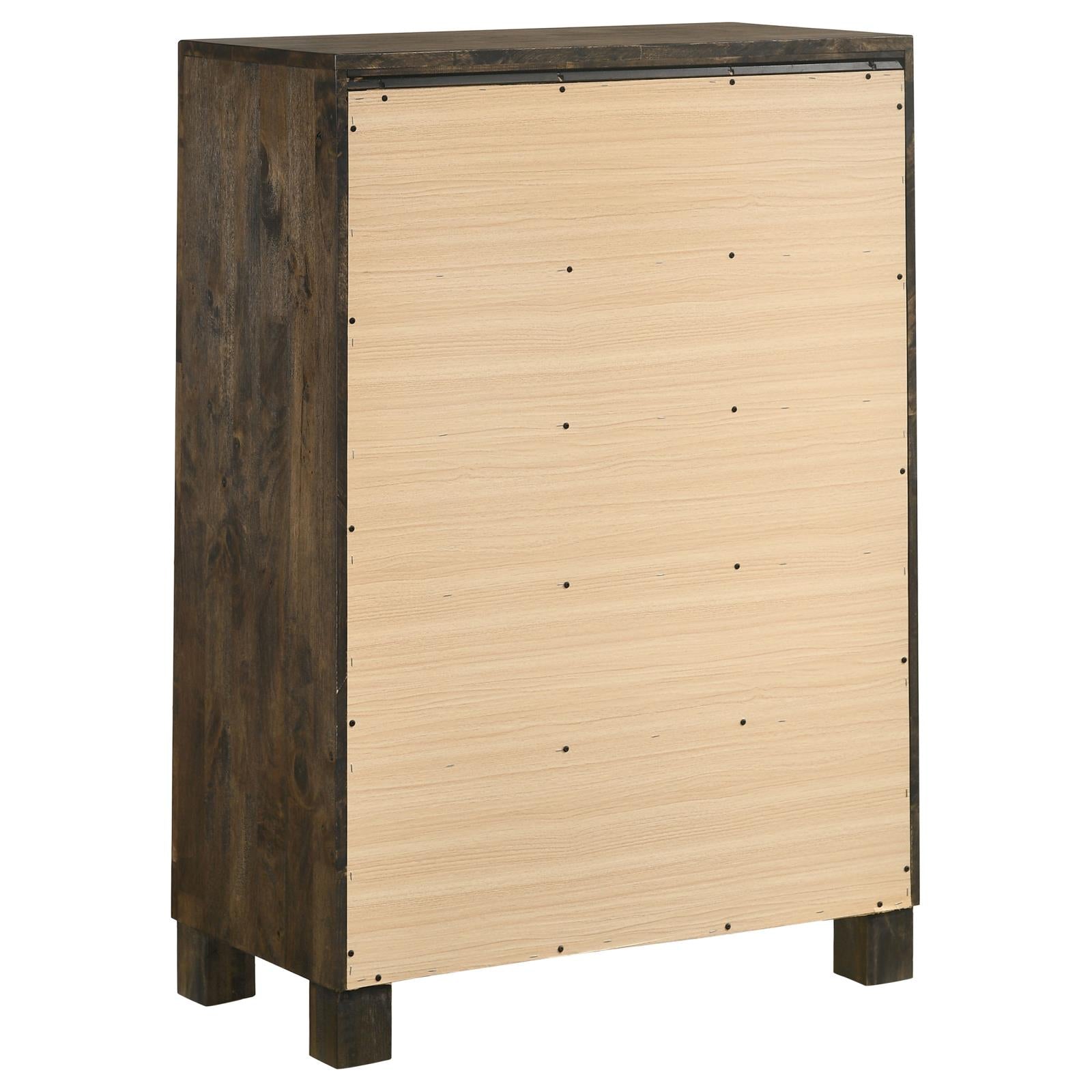 Woodmont Rustic Golden Brown 5-Drawer Chest - 222635 - Bien Home Furniture & Electronics