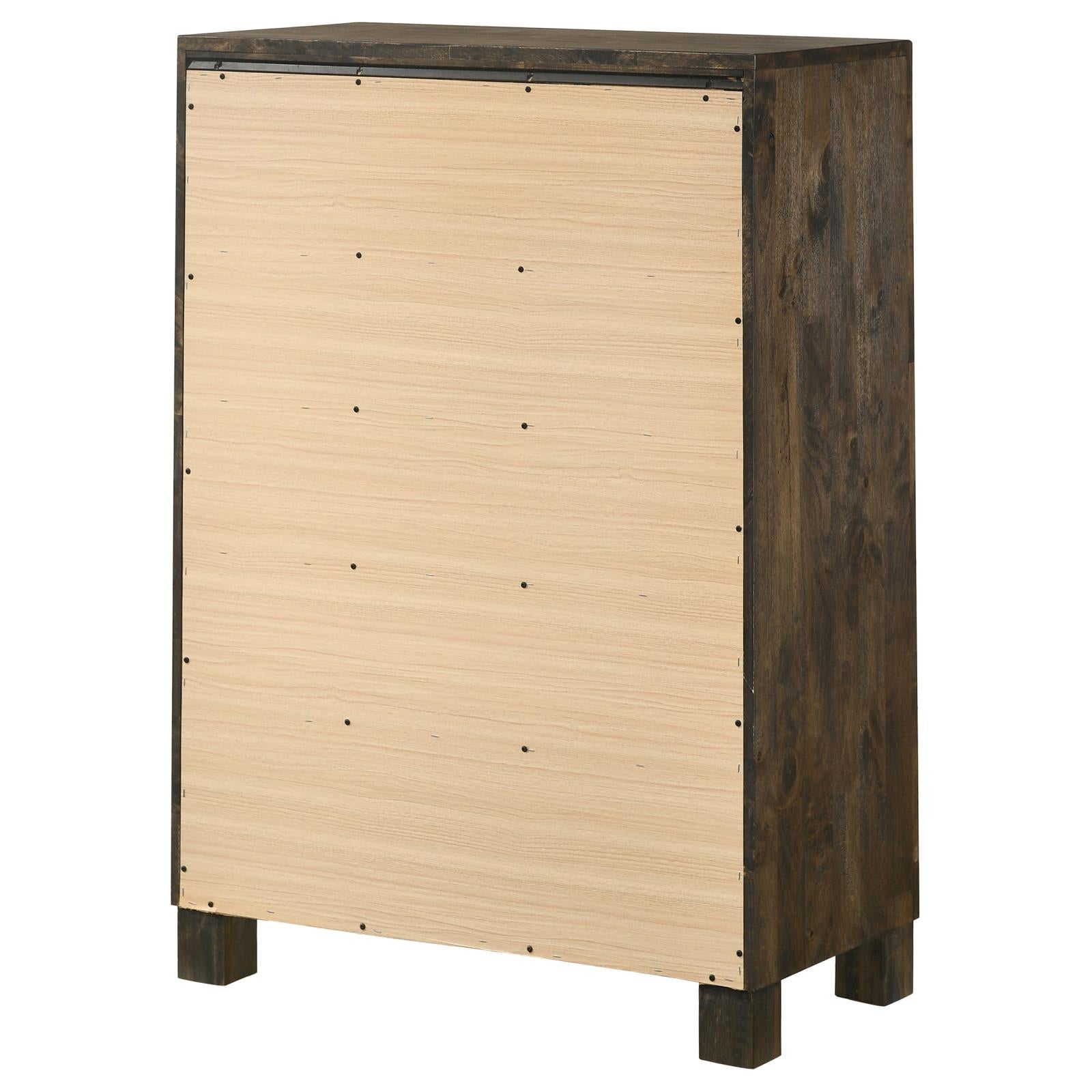 Woodmont Rustic Golden Brown 5-Drawer Chest - 222635 - Bien Home Furniture & Electronics