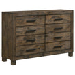 Woodmont Rustic Golden Brown 8-Drawer Dresser - 222633 - Bien Home Furniture & Electronics