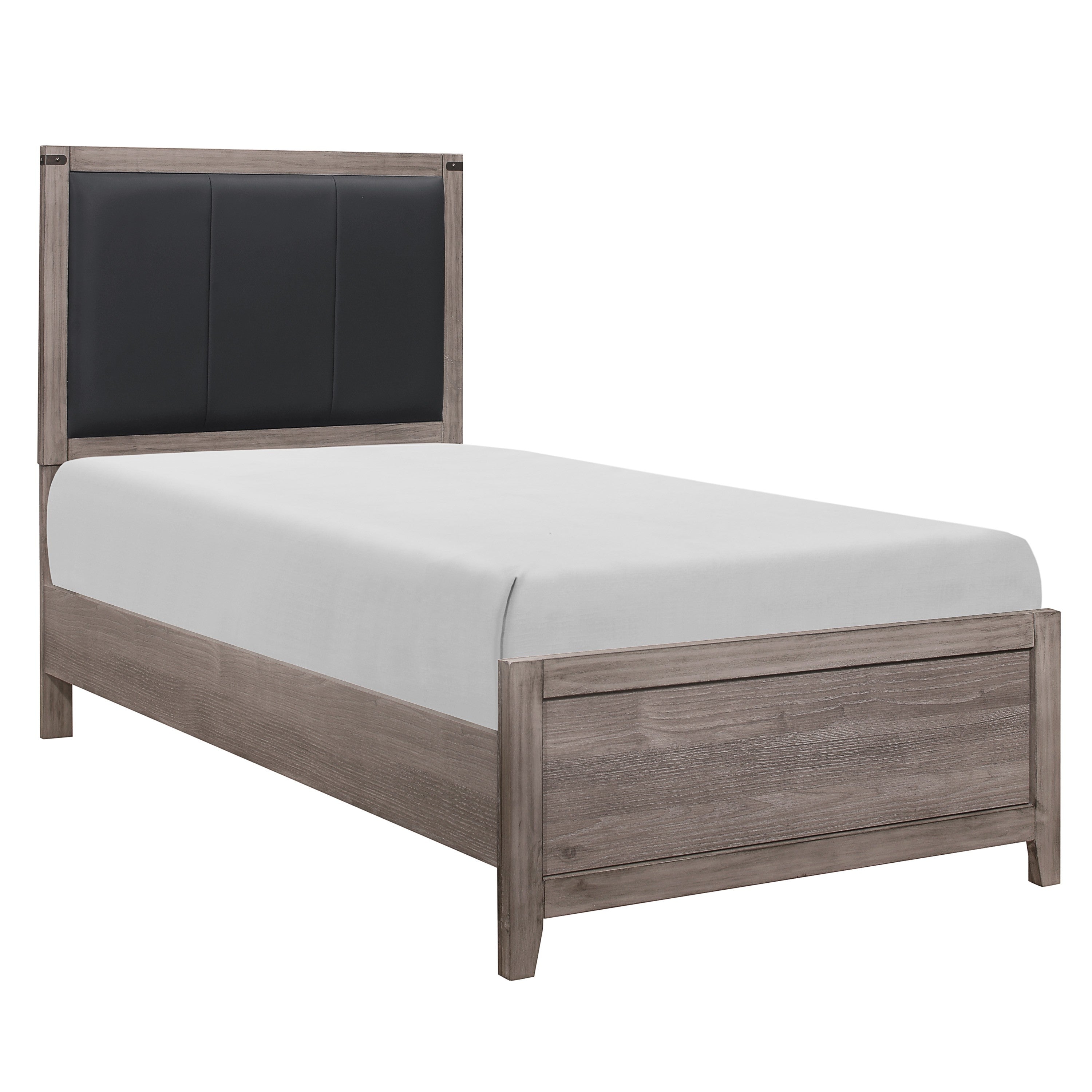 Woodrow Brownish Gray Twin Bed - 2042T-1* - Bien Home Furniture & Electronics