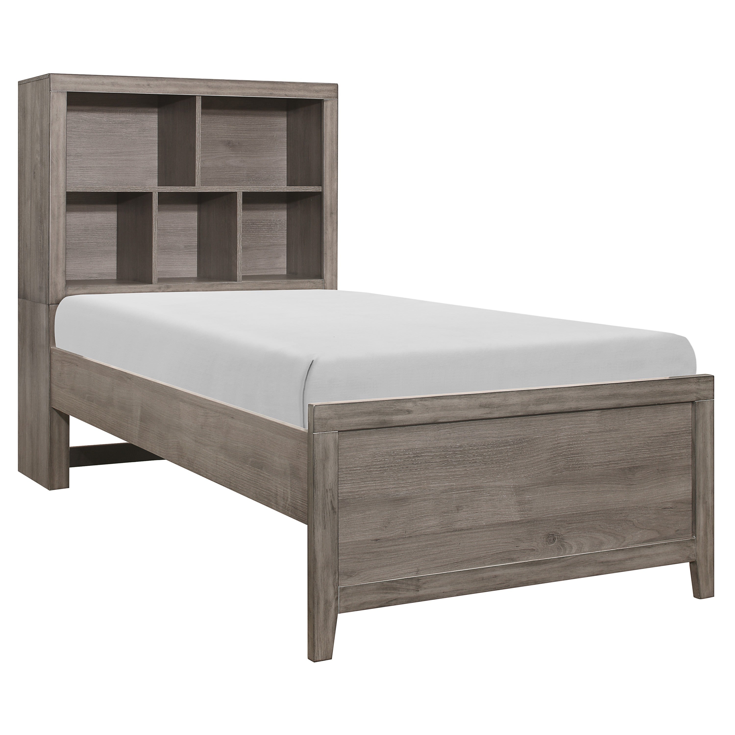 Woodrow Brownish Gray Twin Platform Bed - 2042NBT-1* - Bien Home Furniture & Electronics