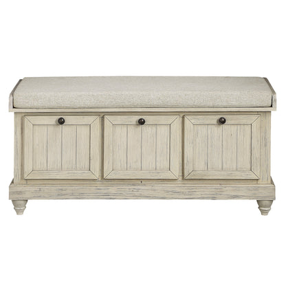 Woodwell Antique White Lift Top Storage Bench - 4586W - Bien Home Furniture &amp; Electronics