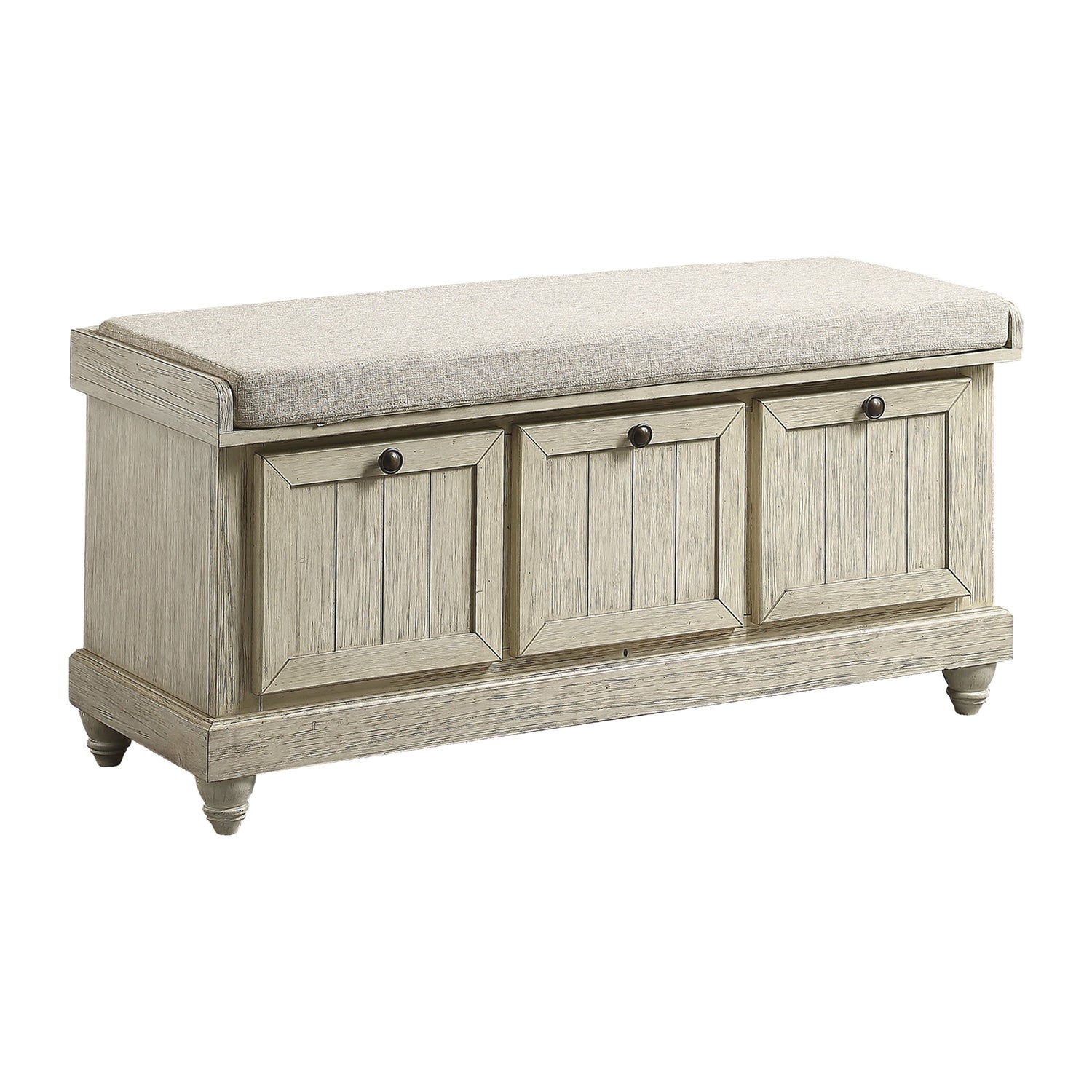 Woodwell Antique White Lift Top Storage Bench - 4586W - Bien Home Furniture & Electronics