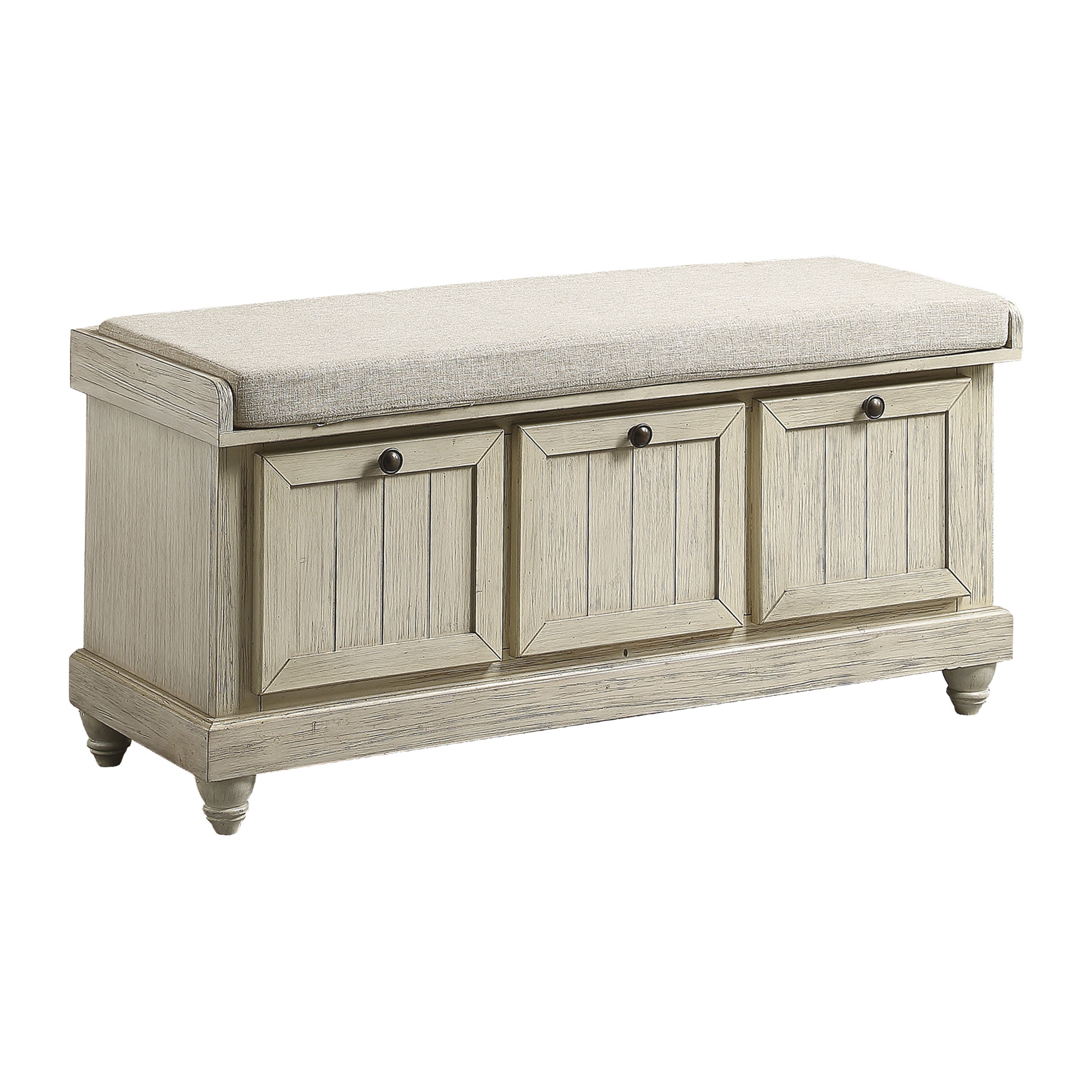 Woodwell Antique White Lift Top Storage Bench - 4586W - Bien Home Furniture & Electronics