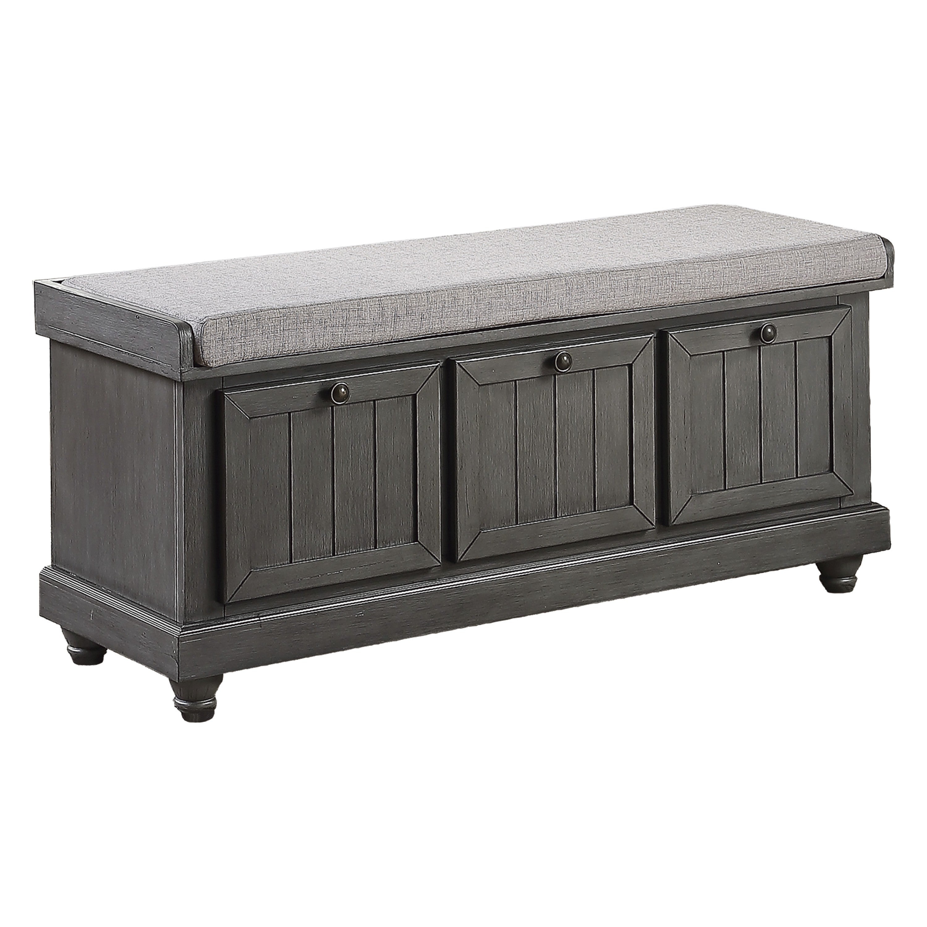 Woodwell Dark Gray Lift Top Storage Bench - 4586DG - Bien Home Furniture & Electronics