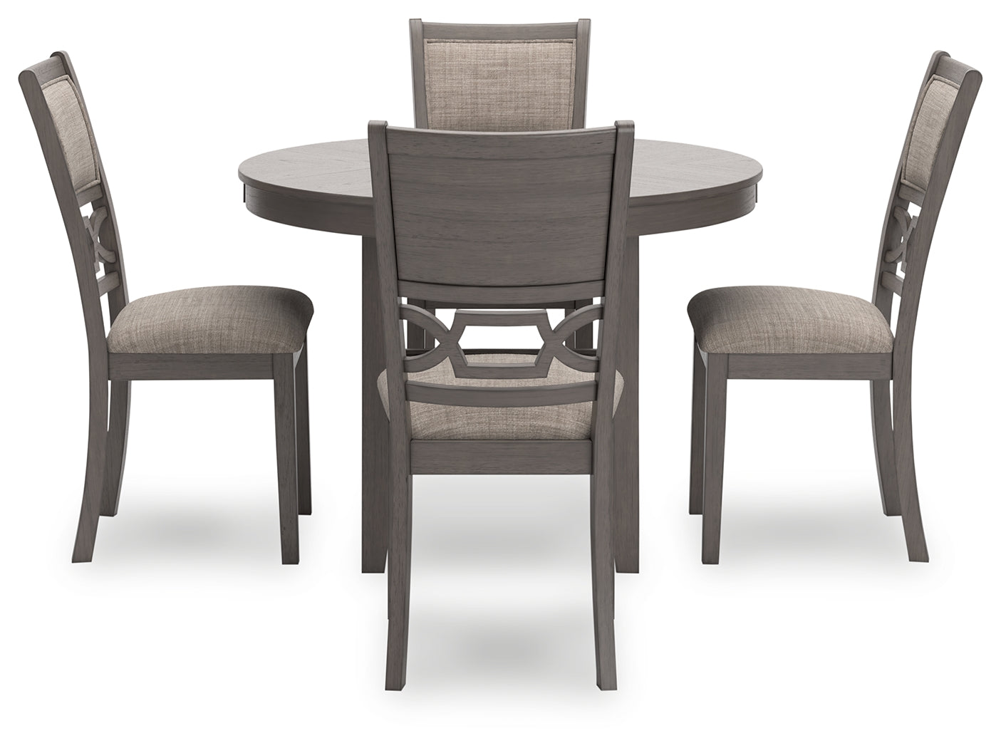 Wrenning Gray Dining Table and 4 Chairs (Set of 5) - D425-225 - Bien Home Furniture &amp; Electronics