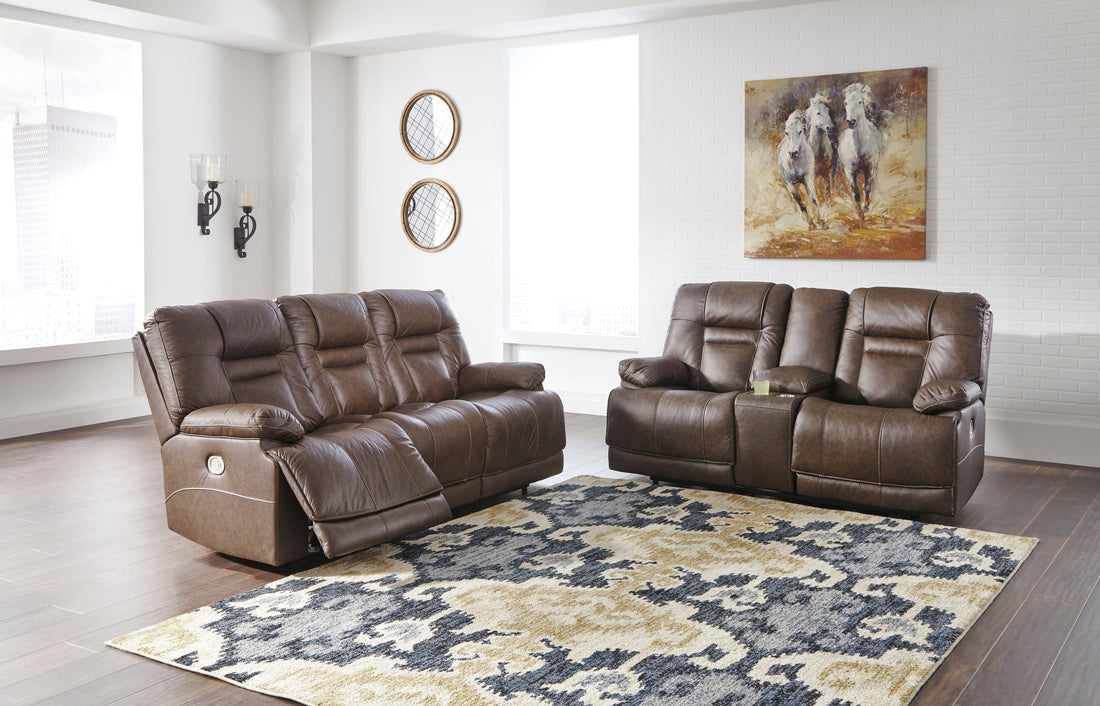 Wurstrow Umber Power Reclining Living Room Set - SET | U5460315 | U5460318 - Bien Home Furniture &amp; Electronics