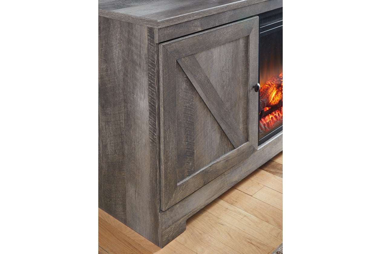 Wynnlow Gray 4-Piece Entertainment Center with Electric Fireplace - SET | W100-02 | W440-24(2) | W440-27 | W440-68 - Bien Home Furniture & Electronics