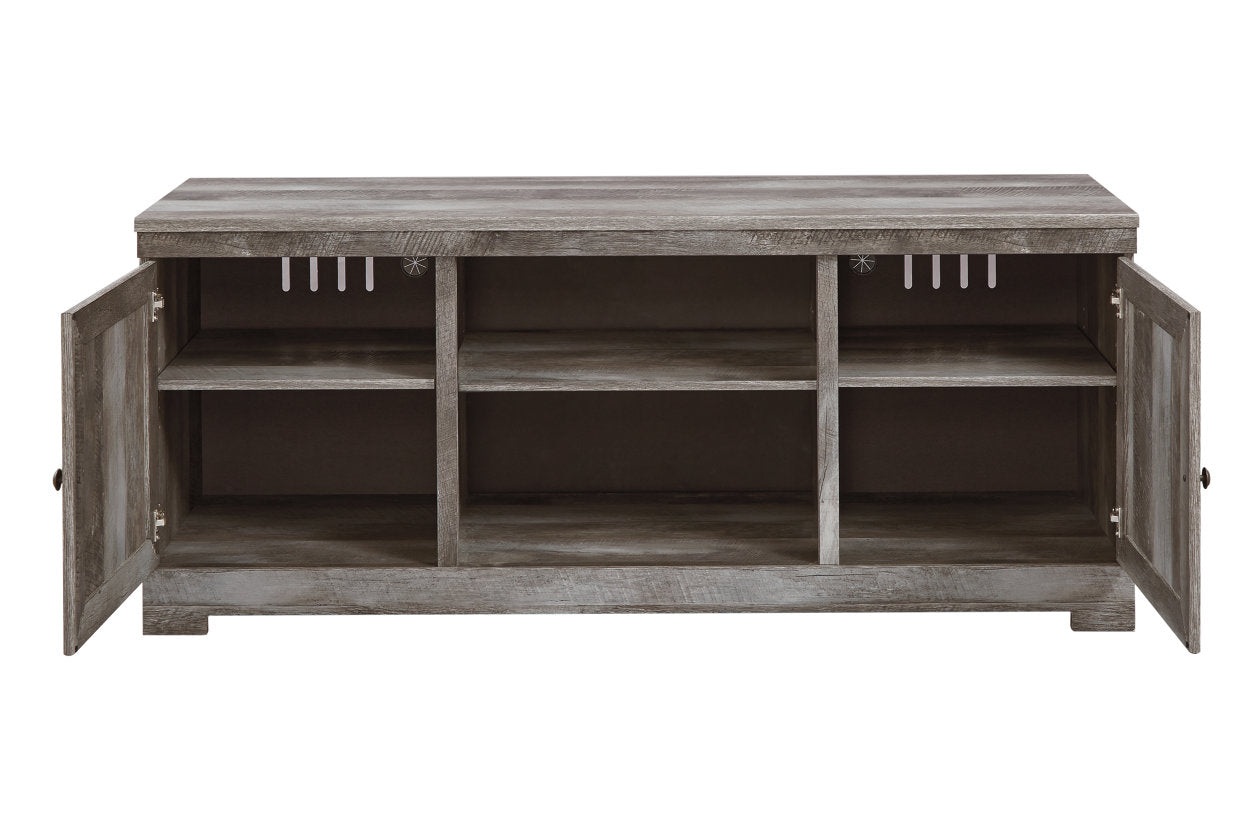 Wynnlow Gray 4-Piece Entertainment Center with Electric Fireplace - SET | W100-02 | W440-24(2) | W440-27 | W440-68 - Bien Home Furniture & Electronics
