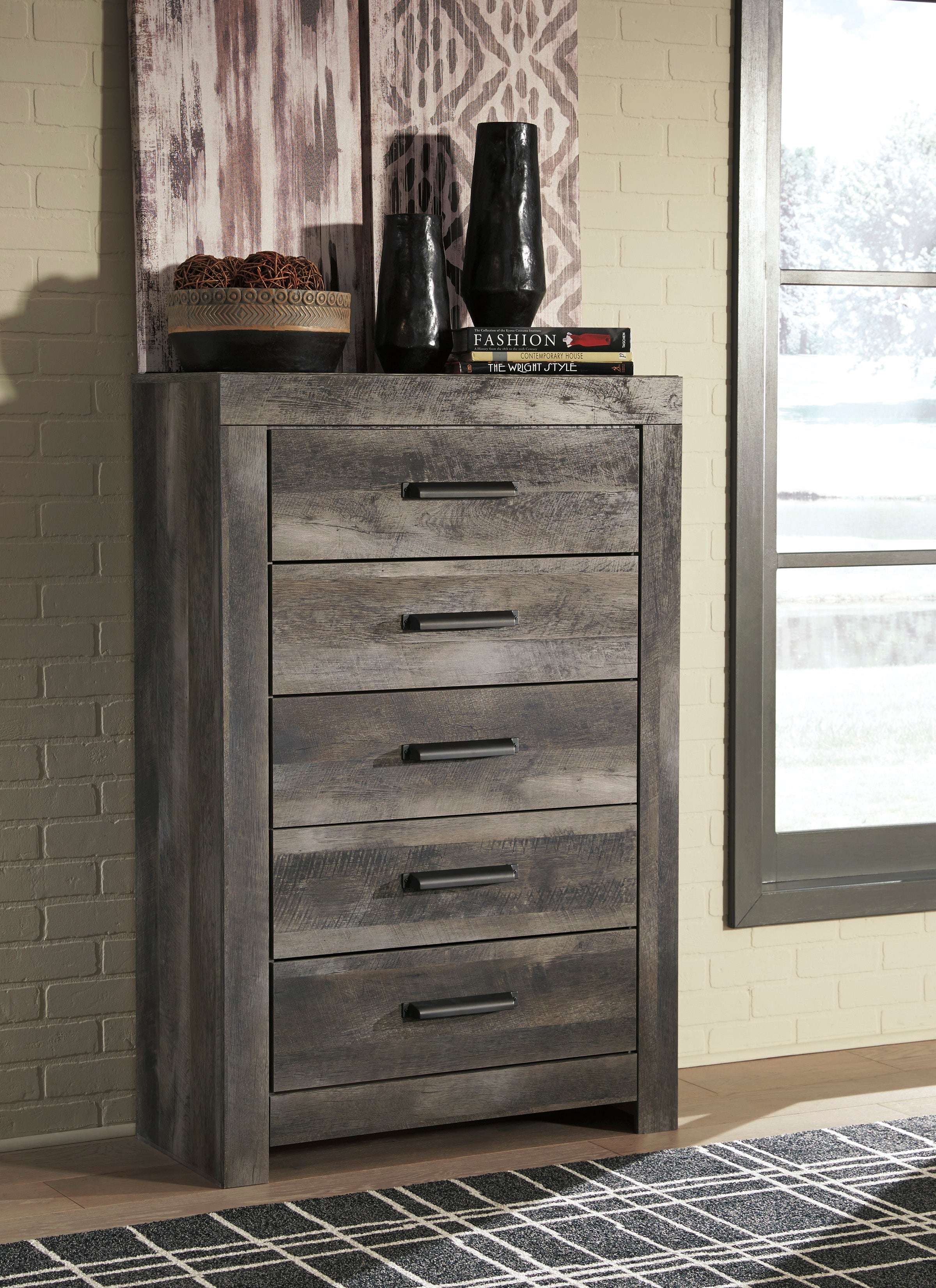 Wynnlow Gray Crossbuck Panel Bedroom Set - SET | B440-56 | B440-58 | B440-99 | B440-31 | B440-92 - Bien Home Furniture & Electronics