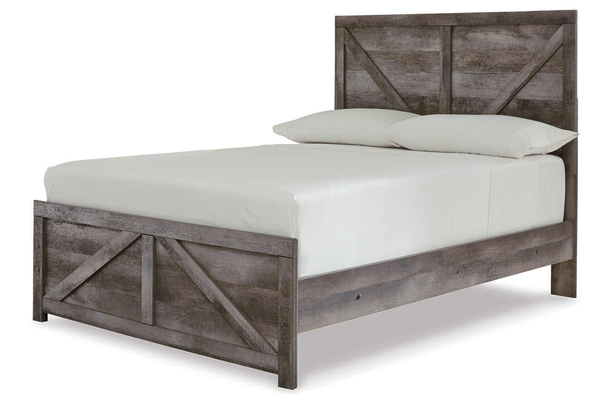 Wynnlow Gray Full Crossbuck Panel Bed - SET | B440-55 | B440-86 - Bien Home Furniture & Electronics