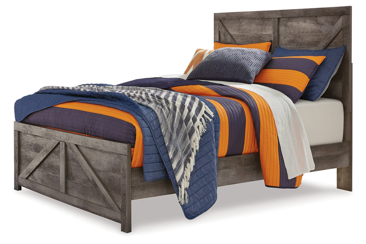 Wynnlow Gray Full Crossbuck Panel Bed - SET | B440-55 | B440-86 - Bien Home Furniture & Electronics