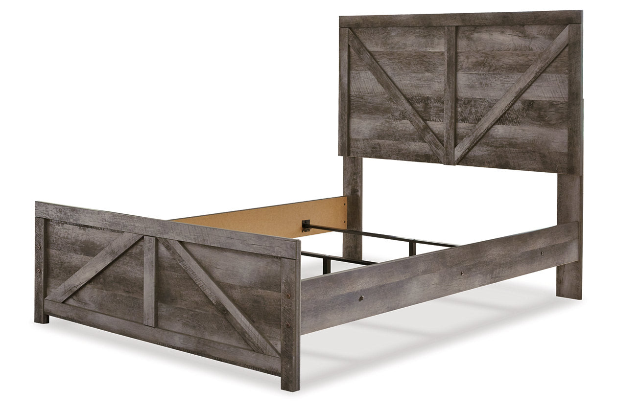 Wynnlow Gray Full Crossbuck Panel Bed - SET | B440-55 | B440-86 - Bien Home Furniture & Electronics