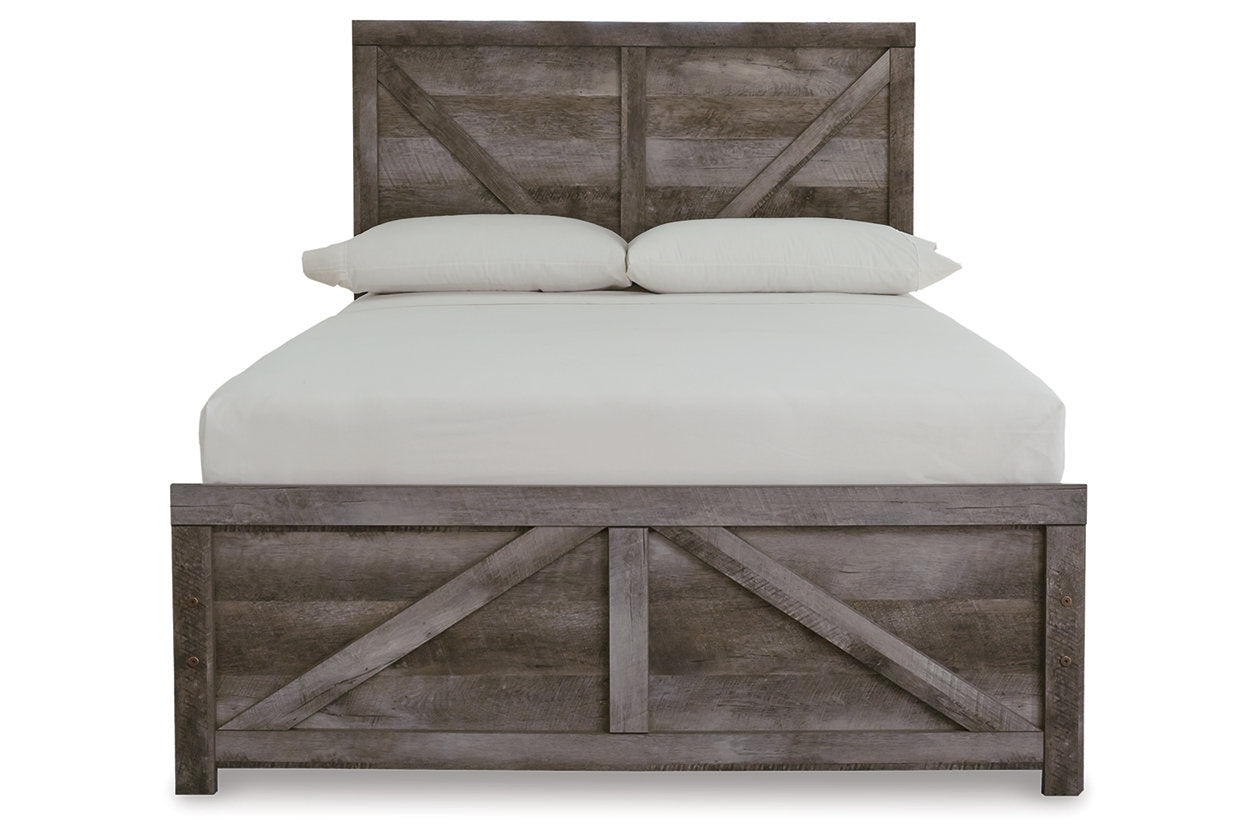 Wynnlow Gray Full Crossbuck Panel Bed - SET | B440-55 | B440-86 - Bien Home Furniture & Electronics
