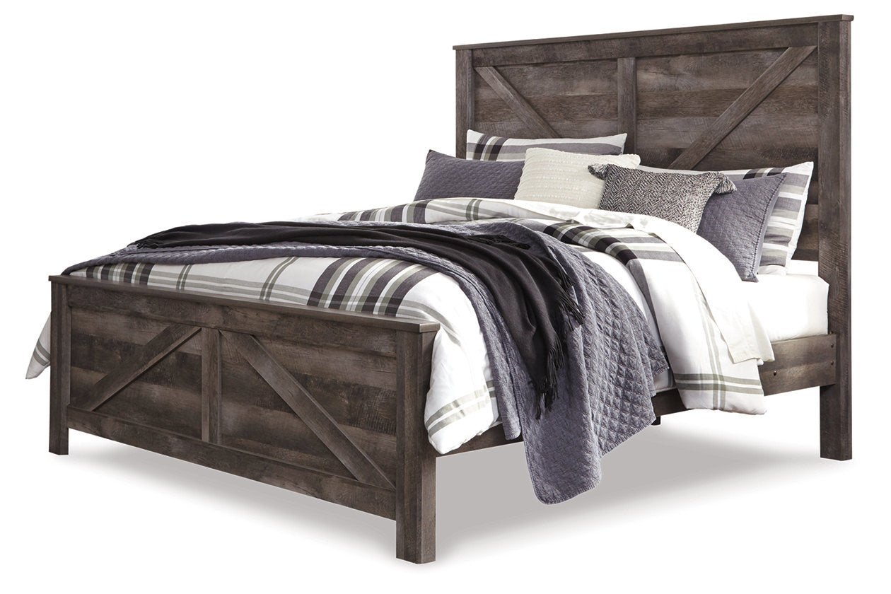 Wynnlow Gray King Crossbuck Panel Bed - SET | B440-56 | B440-58 | B440-99 - Bien Home Furniture & Electronics