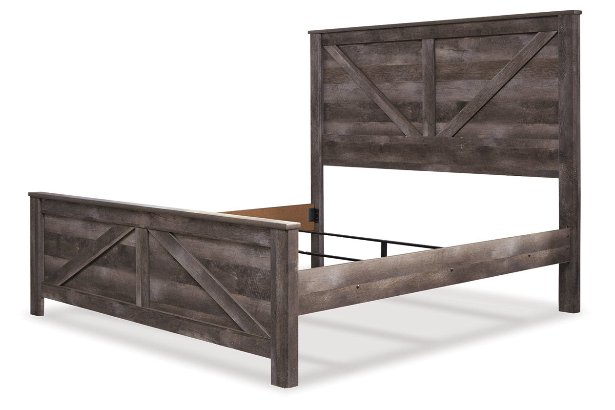 Wynnlow Gray King Crossbuck Panel Bed - SET | B440-56 | B440-58 | B440-99 - Bien Home Furniture & Electronics