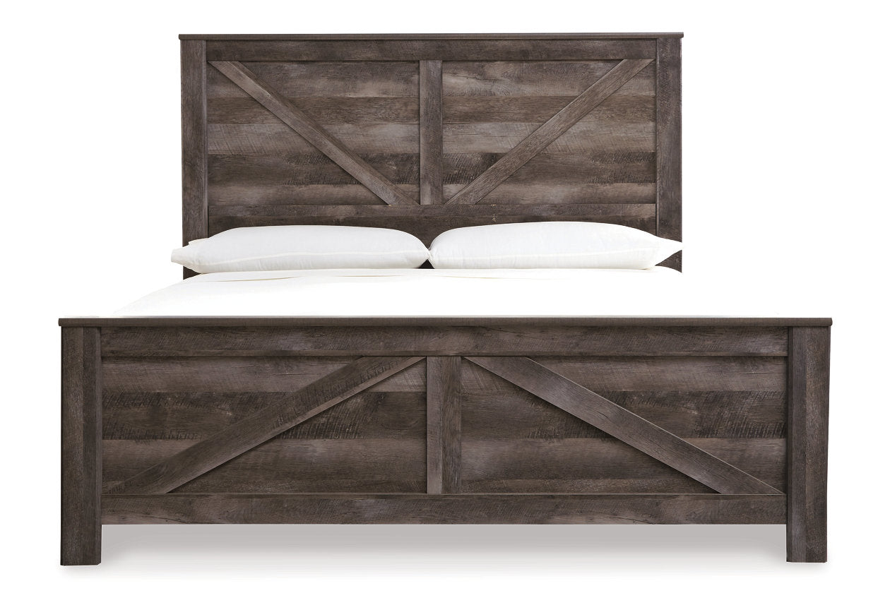Wynnlow Gray King Crossbuck Panel Bed - SET | B440-56 | B440-58 | B440-99 - Bien Home Furniture & Electronics