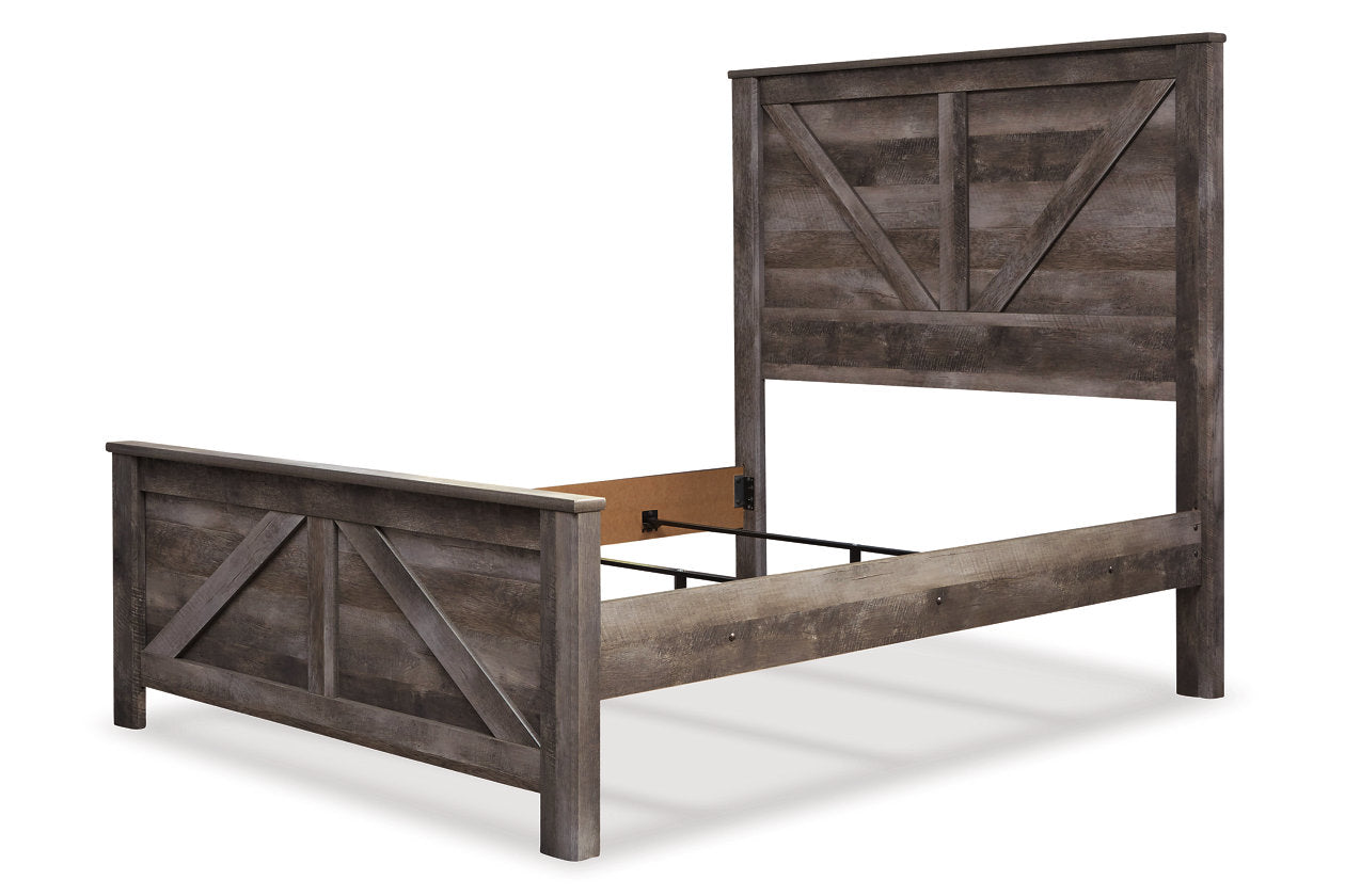 Wynnlow Gray Queen Crossbuck Panel Bed - SET | B440-98 | B440-54 | B440-57 - Bien Home Furniture & Electronics