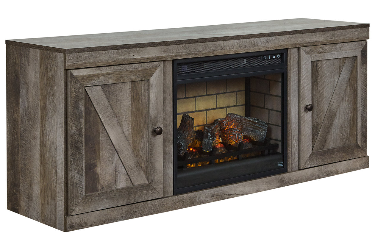 Wynnlow Gray TV Stand with Electric Fireplace - SET | EW0440-268 | W100-101 - Bien Home Furniture & Electronics
