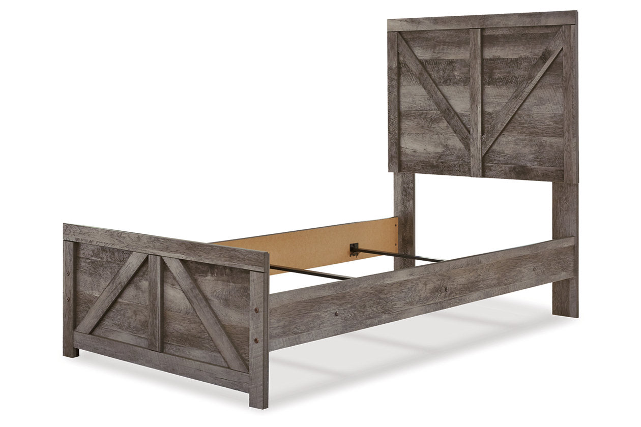 Wynnlow Gray Twin Crossbuck Panel Bed - SET | B440-53 | B440-83 - Bien Home Furniture & Electronics