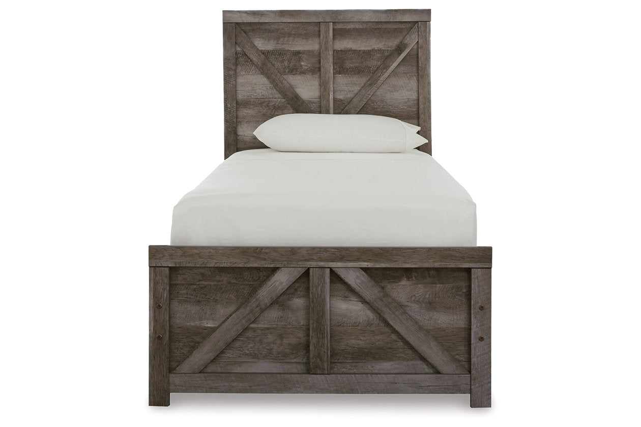 Wynnlow Gray Twin Crossbuck Panel Bed - SET | B440-53 | B440-83 - Bien Home Furniture & Electronics