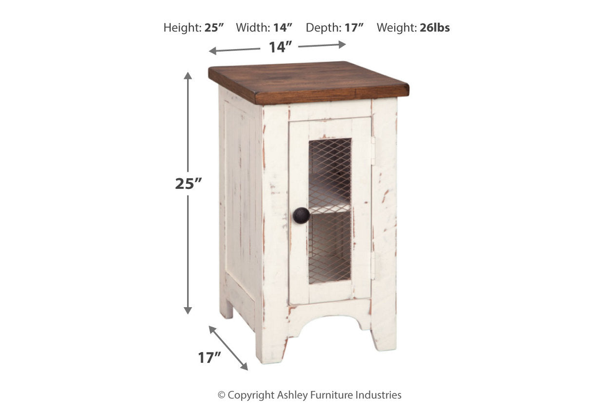 Wystfield White/Brown Chairside End Table - T459-7 - Bien Home Furniture & Electronics