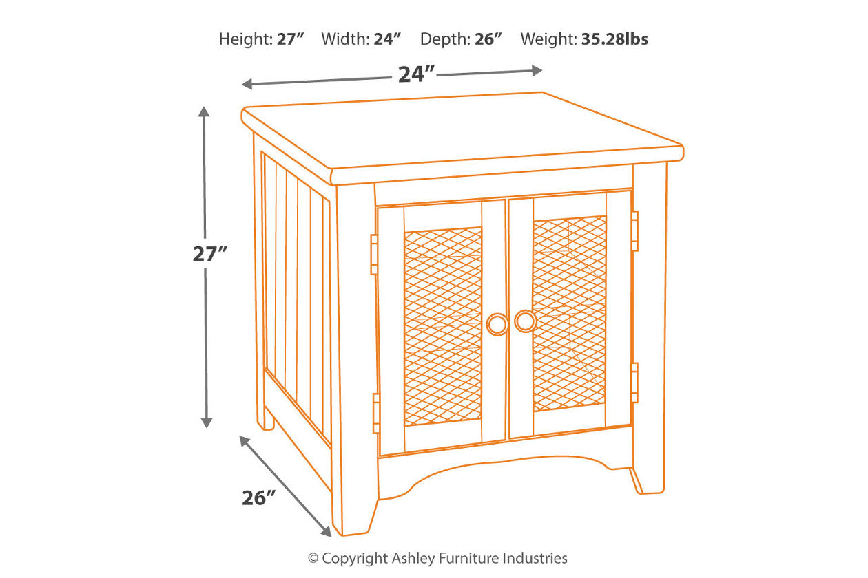 Wystfield White/Brown End Table - T459-3 - Bien Home Furniture & Electronics