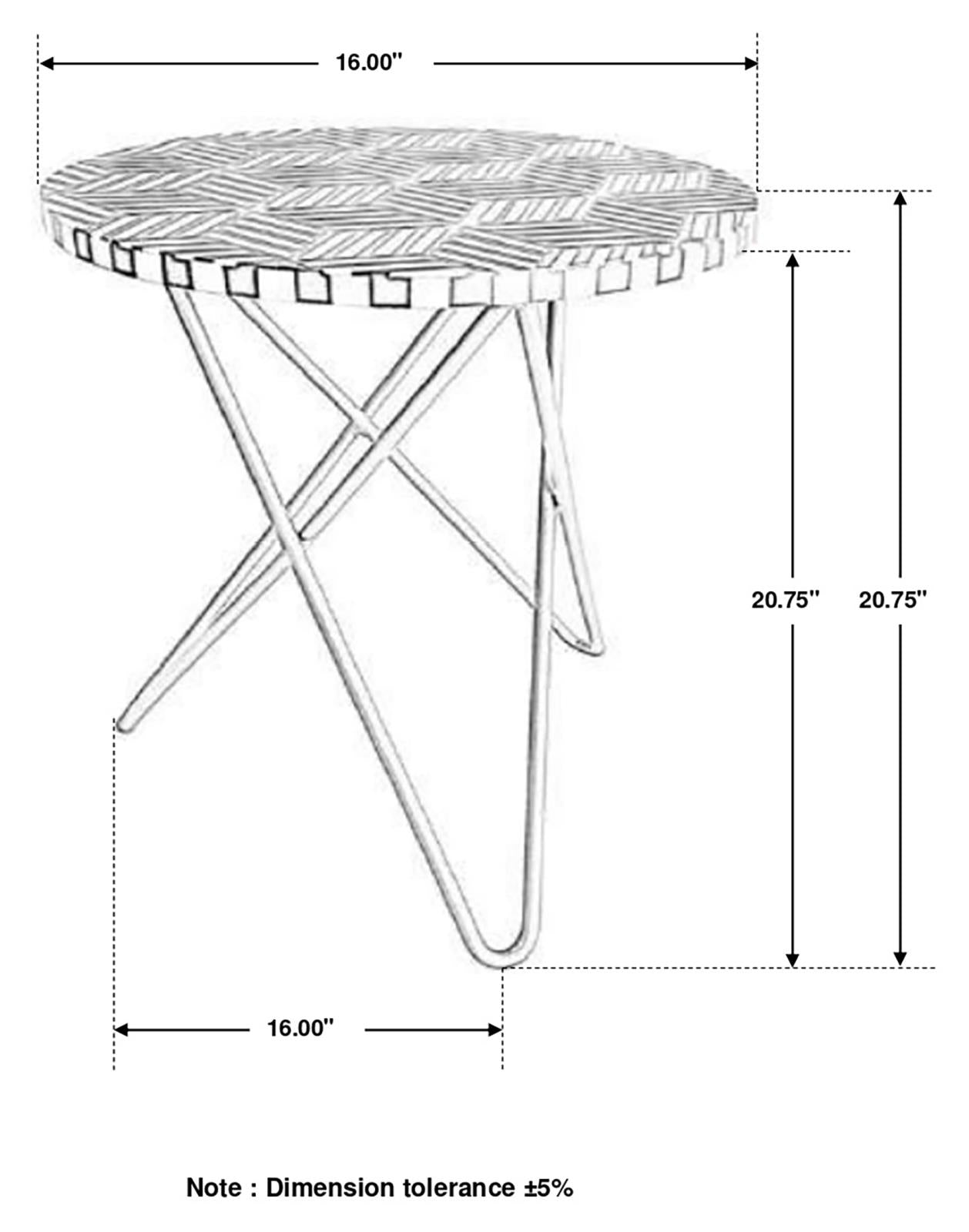 Xenia Black/White Round Accent Table with Hairpin Legs - 935878 - Bien Home Furniture & Electronics