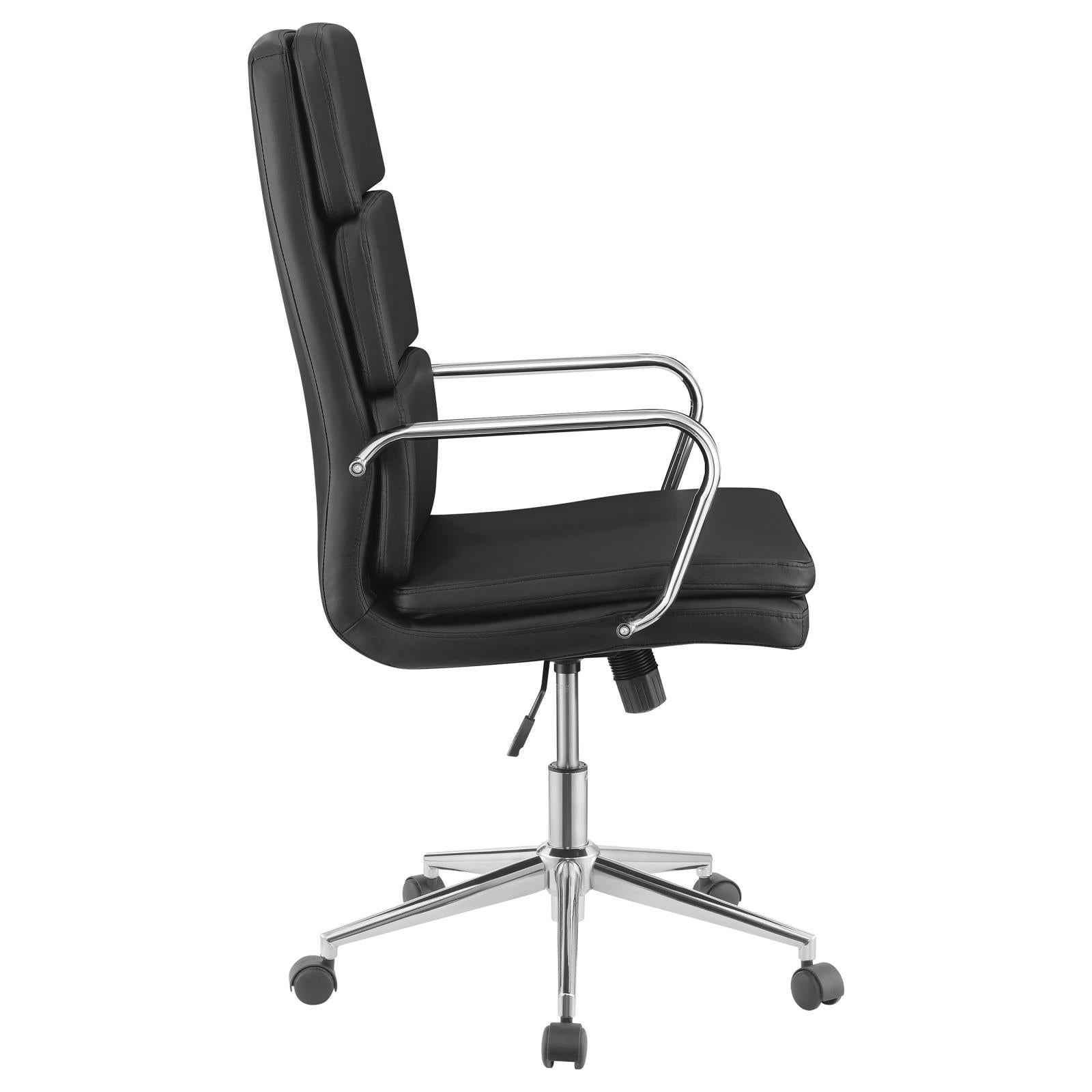 Ximena Gray High Back Upholstered Office Chair - 801745 - Bien Home Furniture &amp; Electronics