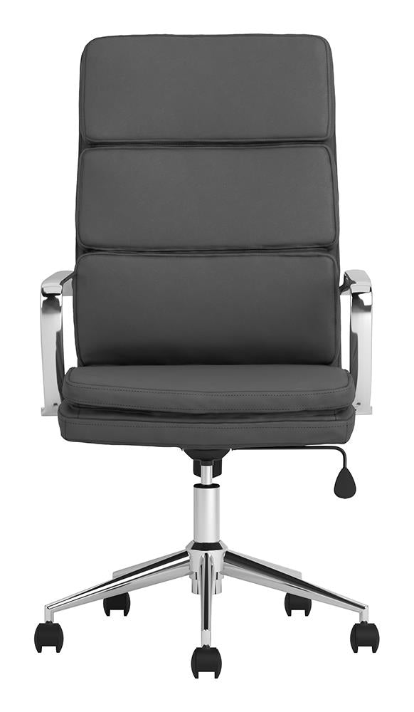 Ximena Gray High Back Upholstered Office Chair - 801745 - Bien Home Furniture &amp; Electronics