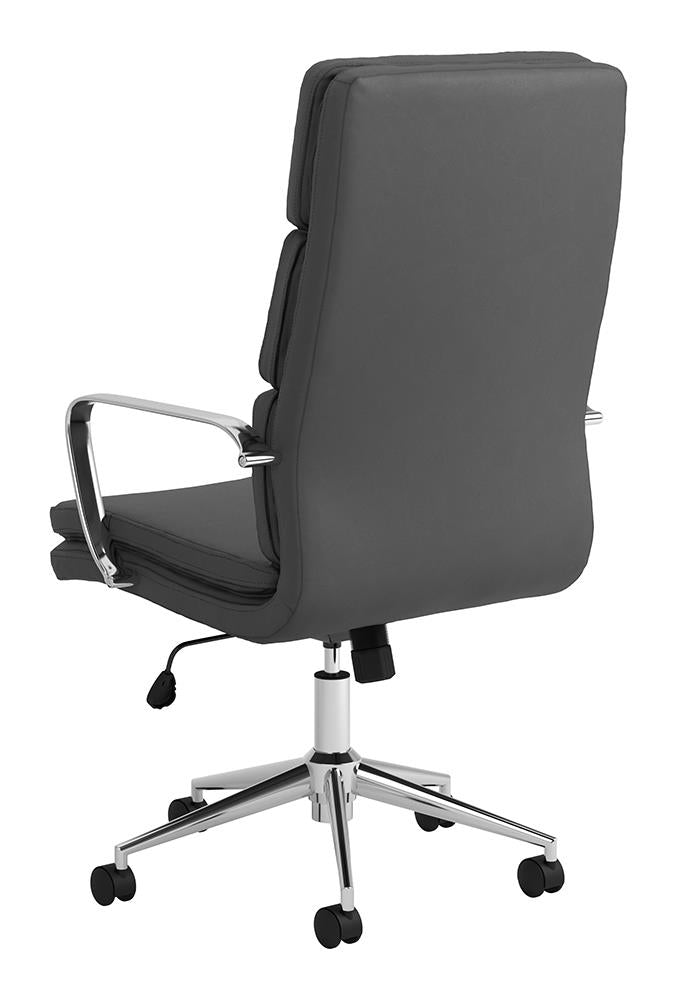 Ximena Gray High Back Upholstered Office Chair - 801745 - Bien Home Furniture &amp; Electronics